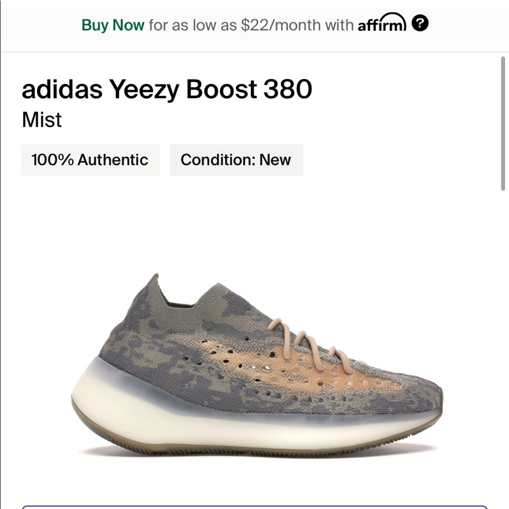 YEEZY BOOST 380 MIST